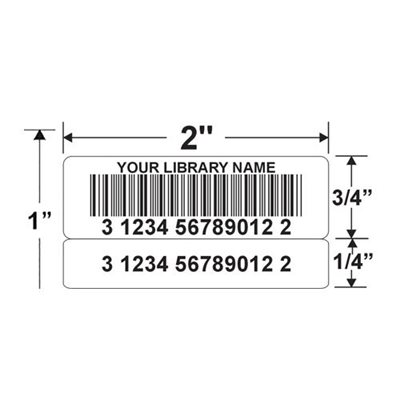 Code à barres Double 3 / 4" x 2" et 1 / 4" x 2"