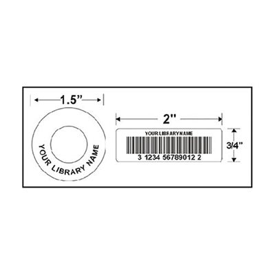 Code à barres ensemble CD / DVD 3 / 4" x 2" - 1 1 / 2" dia