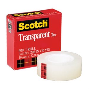 RUBAN TRANSP. SCOTCH 1 / 2 X 129