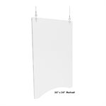 "d hanging saftey barrier acrylic 24"" square"