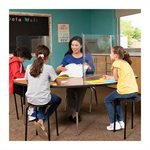 "d bent edge classroom barrier 24""h"