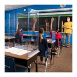 "d bent edge classroom barrier 24""h"