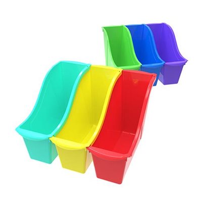 D SMALL BOOK BINS 6PK - PURPLE