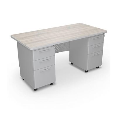 d double pedestal desk 72x24